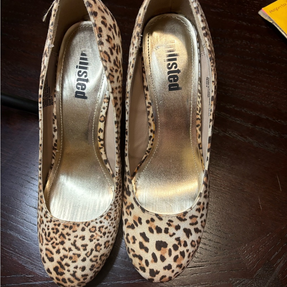 Unlisted Leopard pump heels